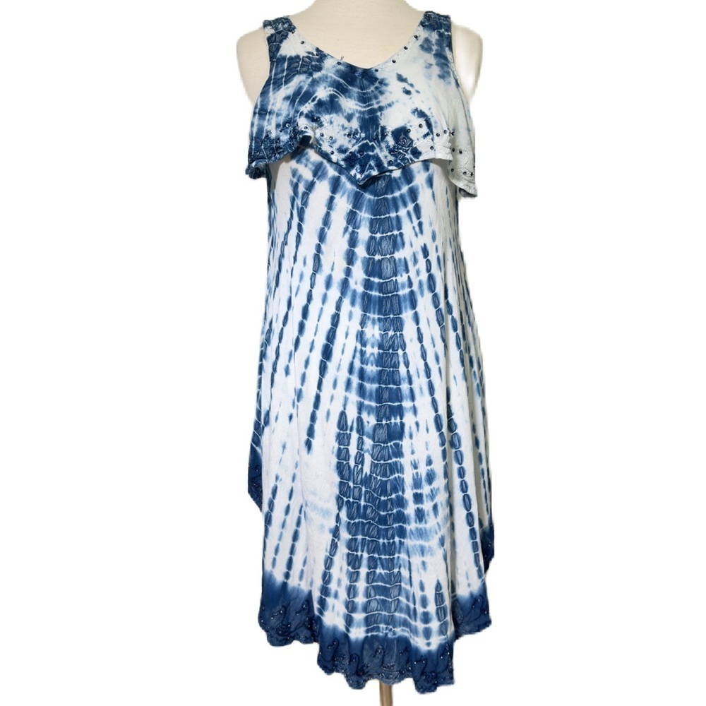 Tie Dyed Woman’s Sleeveless Summer Dress
